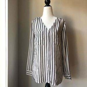 H&M striped dress shirt size 2